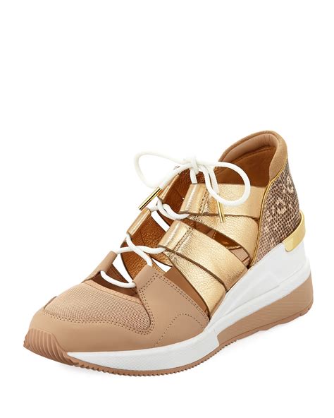 michael kors beckett leather and mesh trainer|Michael Kors Beckett Trainer Sneakers .